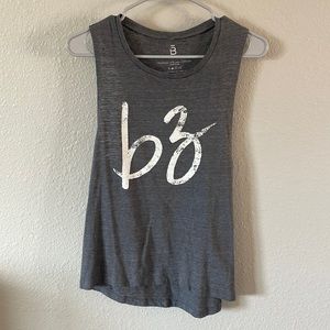 barre3 gray tank top